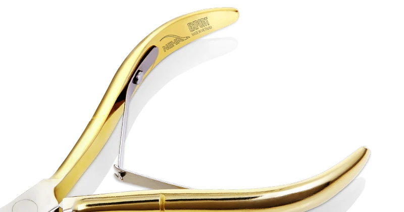 NGHIA C-118 Professional Hard Steel Gold Plated Brilliant Export Cuticle Nipper