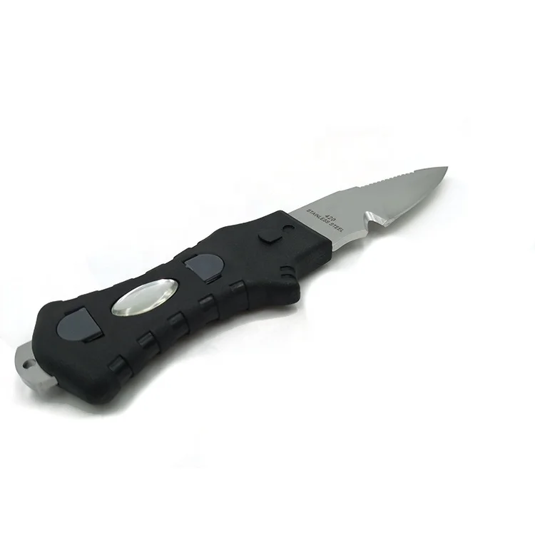 High quality fixed  black stainless steel blade dive knife,  diving equipment.