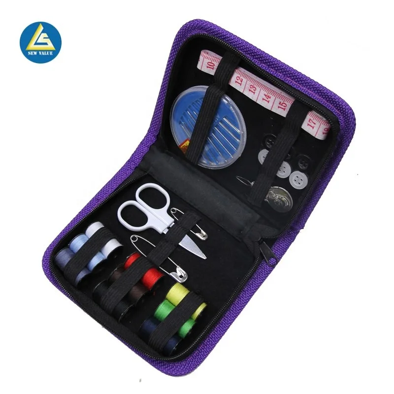 Portable Travel Sewing Kit Bag Set Including Household Thread Measure Pin Needles and Spools for Needlework
