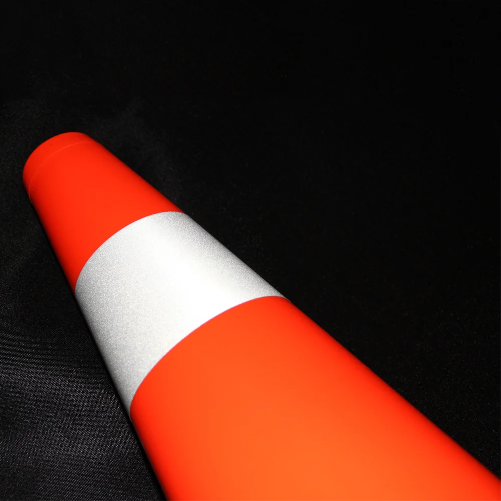 Taiwan Safety Orange Color Reflective PVC Traffic Cone For Driveway Safety