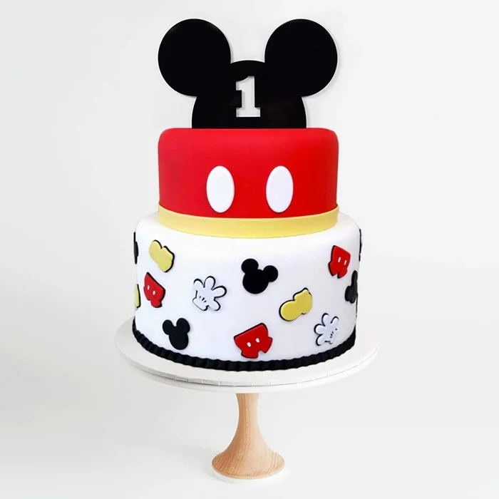 Топпер для торта с ушками Минни Маус розовый акриловый милых девушек