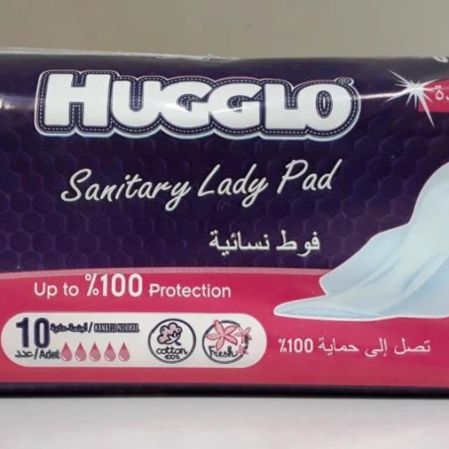 Female Cotton Sanitary Pad Wuglo Super Absorbent Maxi / Super Disposable Wingless