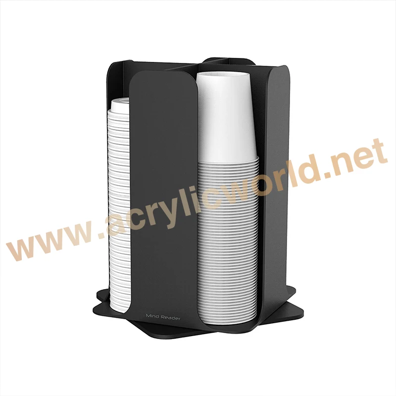 Desktop Acrylic Coffee Paper Cup Holder Display Stand