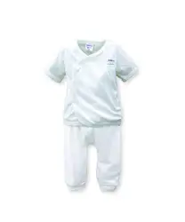 FIFFY Baby Apparel White Unisex Short Sleeve Vest and Long Pant Suit Baby Suit Baby Apparel