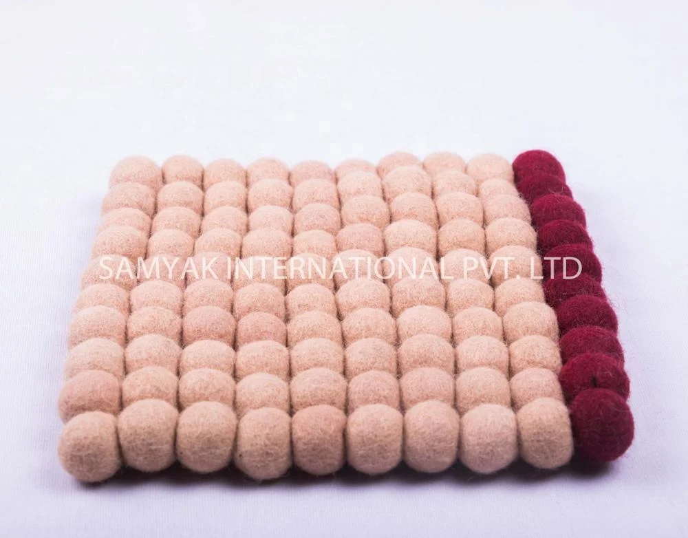 Top Selling Handmade Felt Table Coaster 7 meter rug and mat