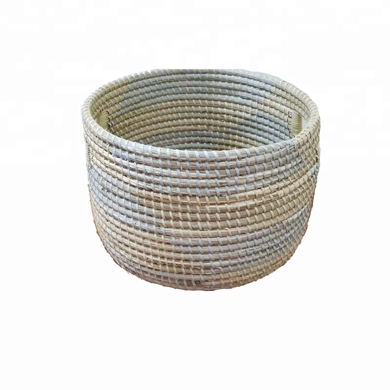 Vietnam wholesale woven handmade weaving wicker planter pot seagrass craft high quality for sale