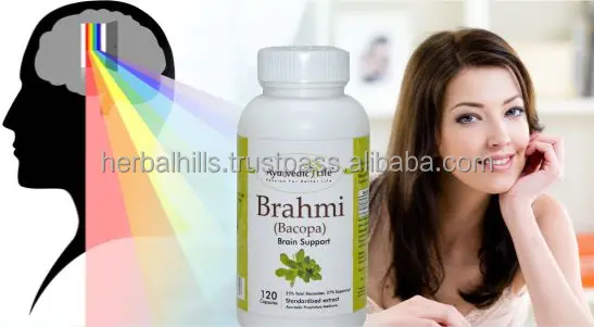 
Ayurvedic Life Brahmi / Bacopa capsule, 300 mg 120 capsule for brain function and hair growth. 