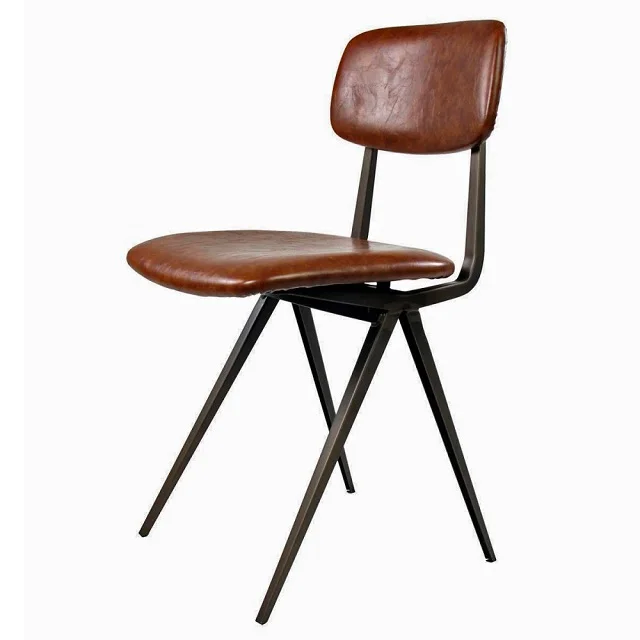 Industrial Leather & Iron Fancy Chair