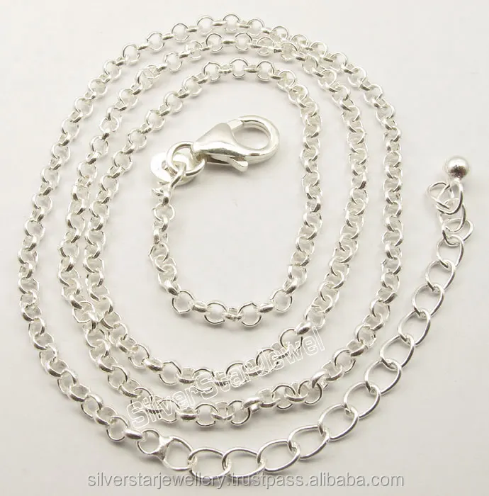 
.925 Pure Silver Well Made Motia Chain 16 1/2