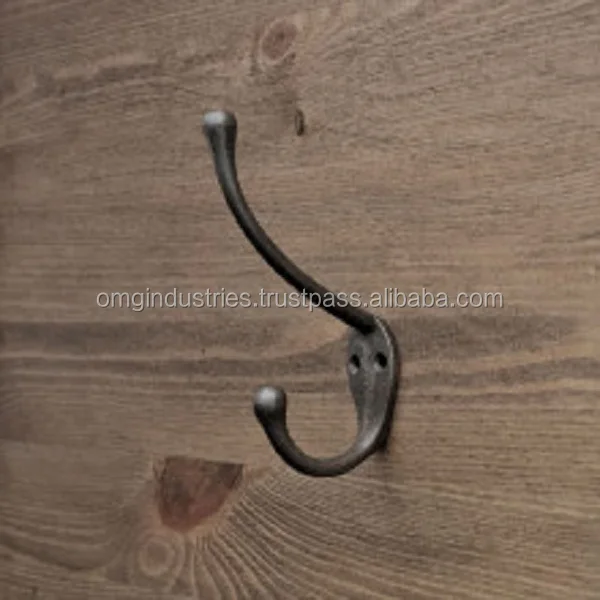 OMG industries ceramic ball double hat & coat hook  wholesale products cast iron coat hook