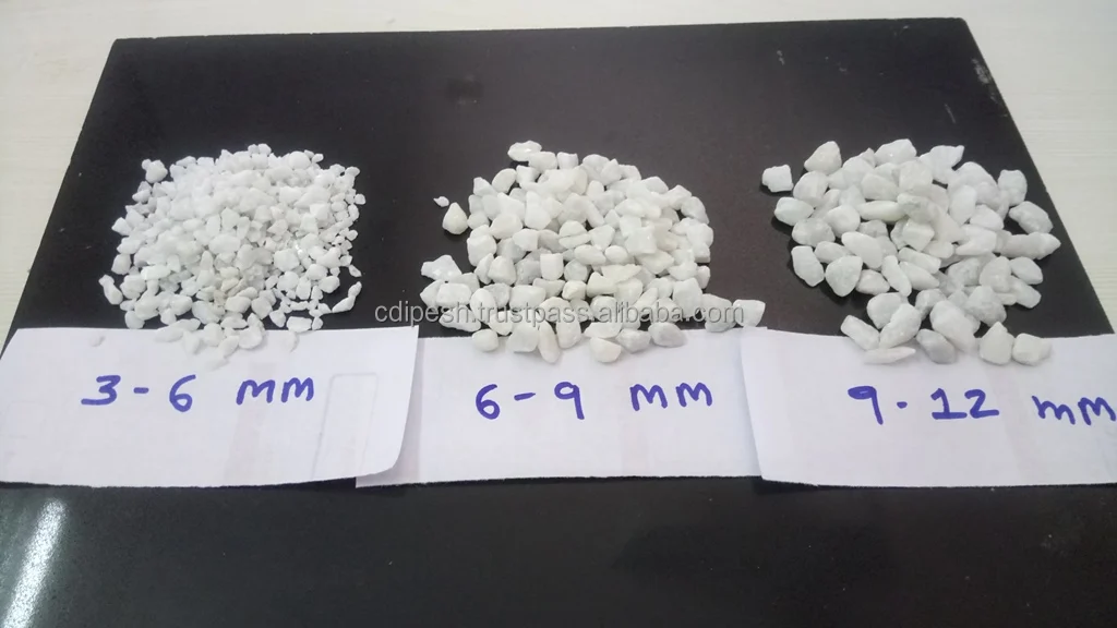 
water clean snow white marble and granite aggregate chips at low price 