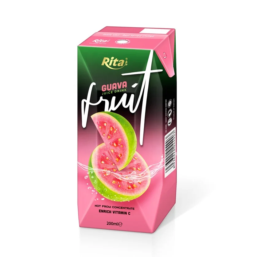 Good Taste Good Health Manufacturer From Vietnam 200ml Box Packing Fruit Juice - Guava Juice Drink