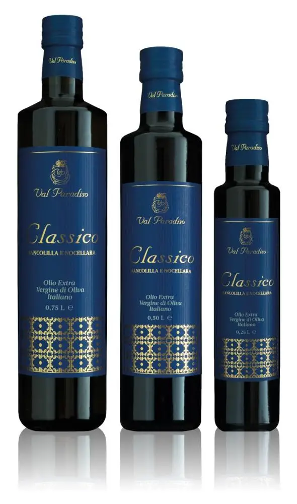 Classic Essential Oil Olive Pure Clear Yellow Gift 25 cl 50 cl 75 cl Glass Bottle Packaging Extra Virgin Olive Oil