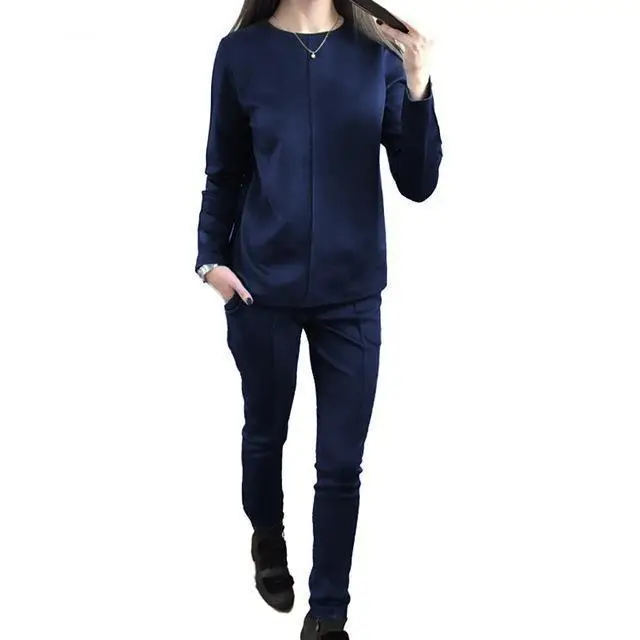 Wholesale Latest Design Fashion Sports Ladies Tracksuits with Colored Striped on side Branding Tape