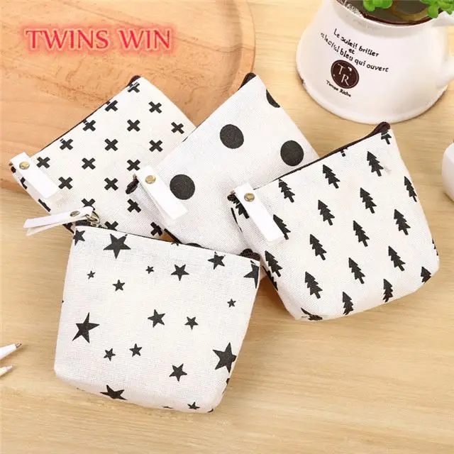 2018 Best selling Uruguay hot products custom white zipper coin purse wallet canvas keychain pouch for women