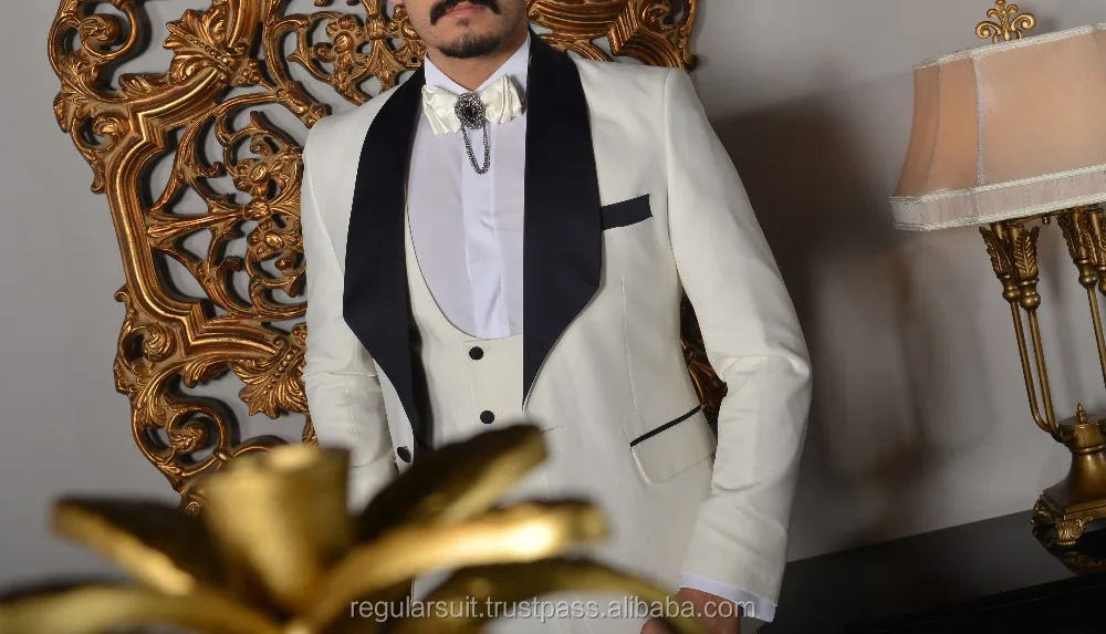 2018 Best Tuxedo White Wedding Suit