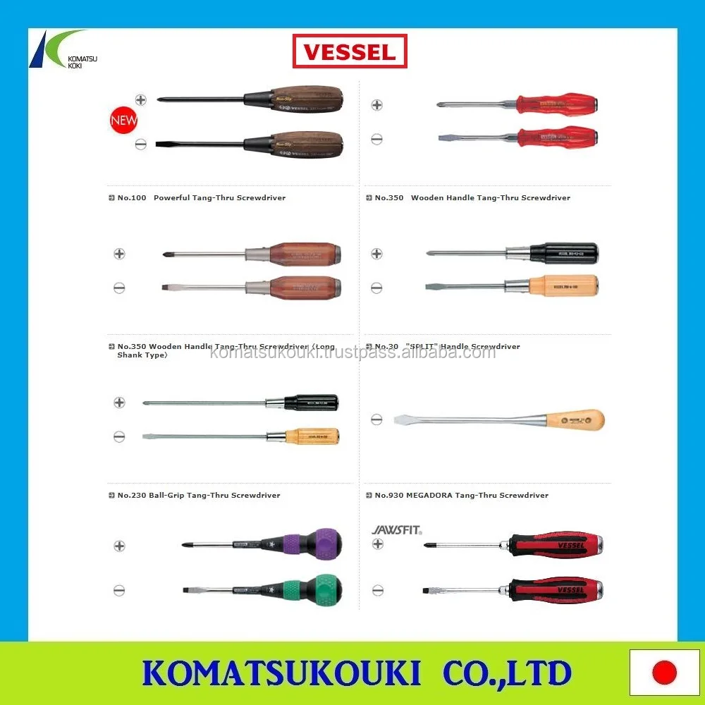 Professional and high quality Japan VESSEL screwdriver with Injection Handle S/D