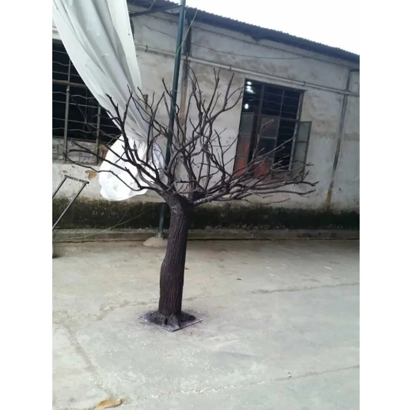 factory supply 250cm height artificial fiberglass tree trunk with decorative natural dry tree branches trunk
