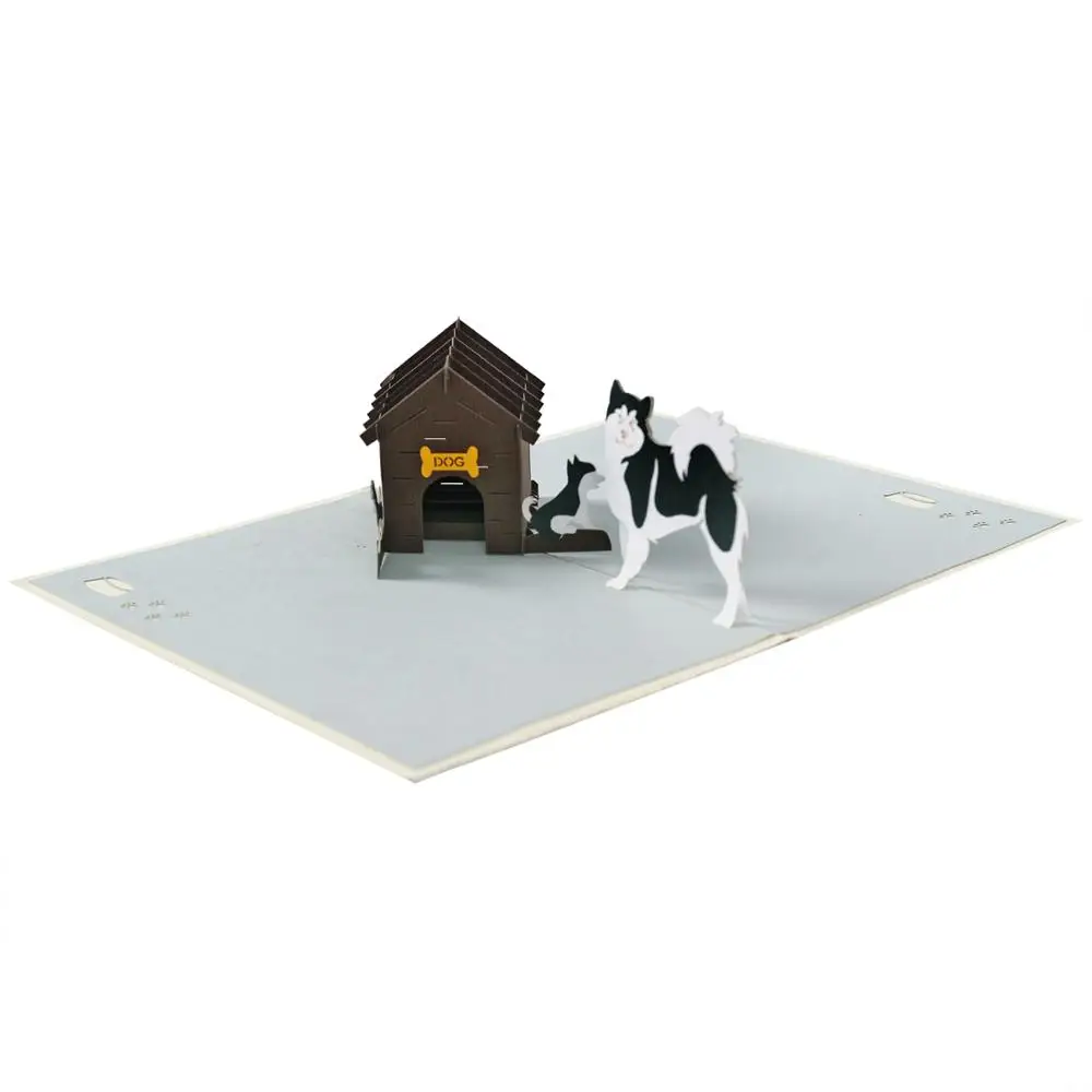 Animal Greeting 3D Pop Up Card The Dog Gift Card from Vietnam Best Supplier and Best Price for OEM ODM