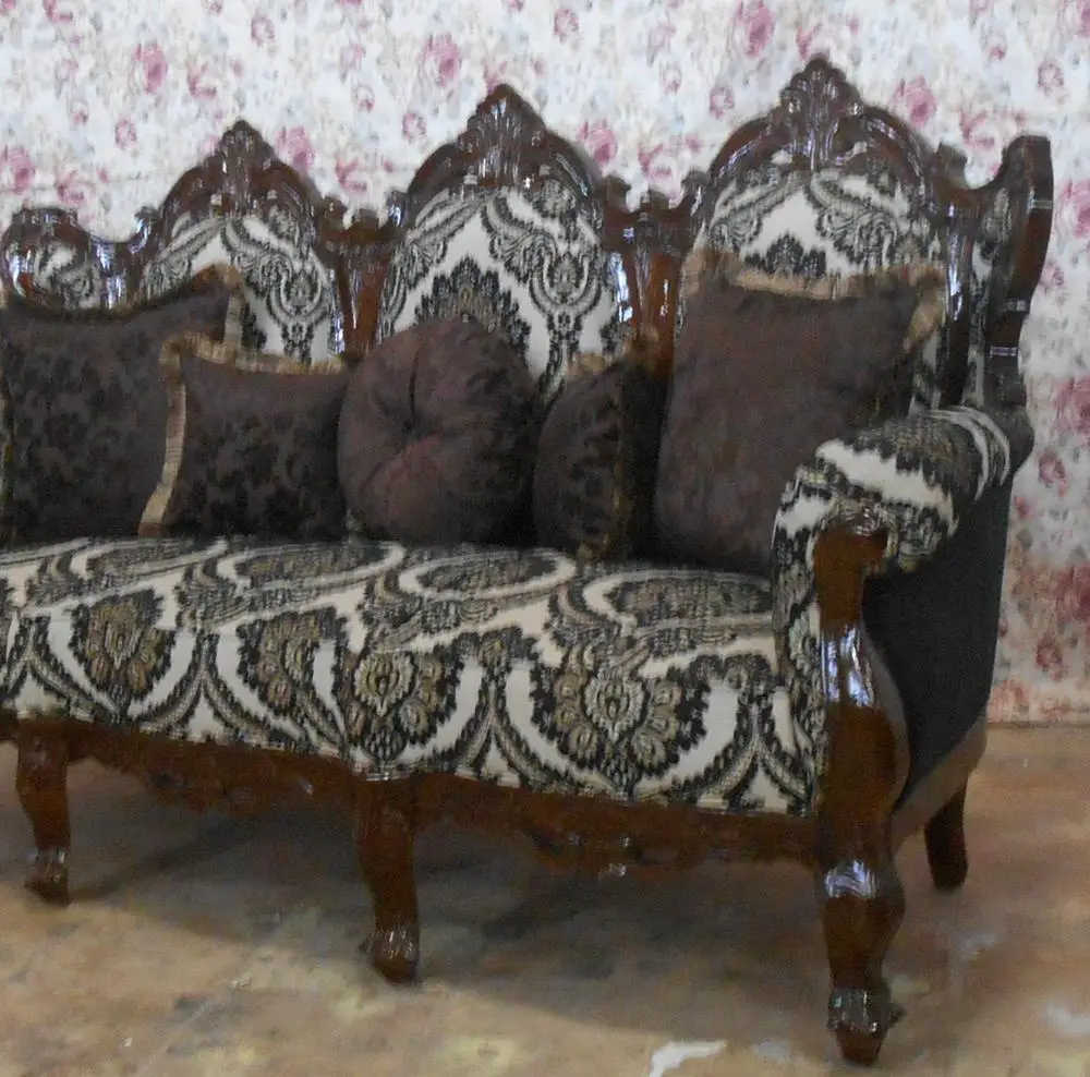 Classic Teak Wood Furniture - Living room set of indonesia furniture teak sofa set