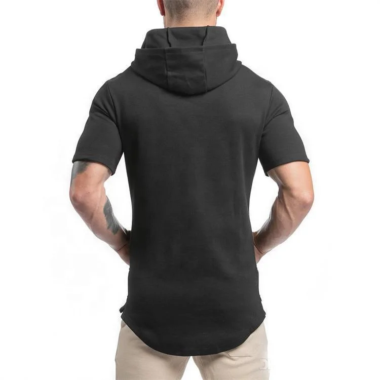 summer T Shirt with hood Custom label mens