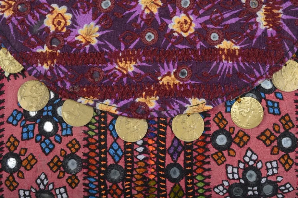 Handmade indian hand bag embroidered mirror work ladies sling bags women handbags