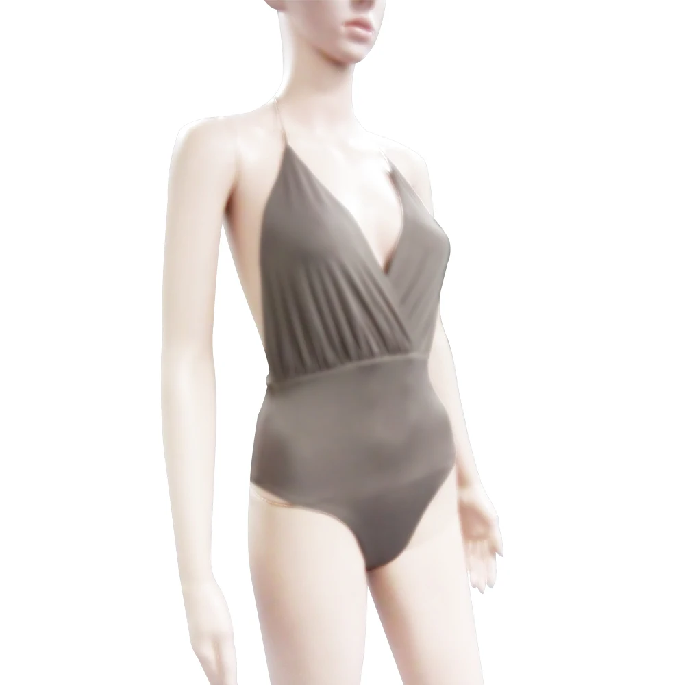 Women Chic Suit Womens New Cute Gathering Design Neck Bodysuit Summer Blouses & Tops Ladies Girls Bodysuit for Women Tank Top