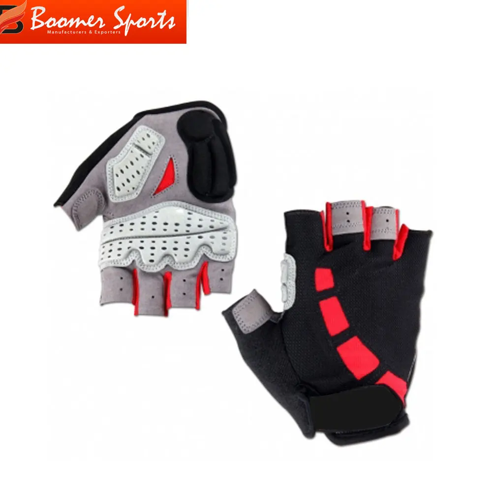 Bicycle Anti-slip Half Finger Gloves Bike Custom Logo design  Cycling Gloves made in Pakistan