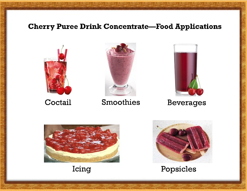 
Cherry Puree Drink Concentrate/Cherry Puree Mix/Cherry Juice Concentrate 