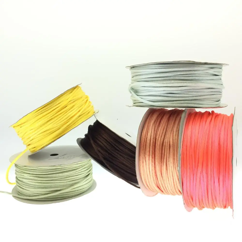 Colorful Nylon Cord Plain String String Chinese Knot Cord for Handmade for DIY Wrapping Satin Nylon Braided Rope 1mm - 6mm