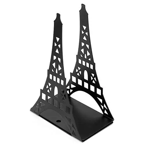Customized bookend Stand Metal bookends Decorative Book Ends for Tower Shape Book Stand Home School Library Office Desk Decor