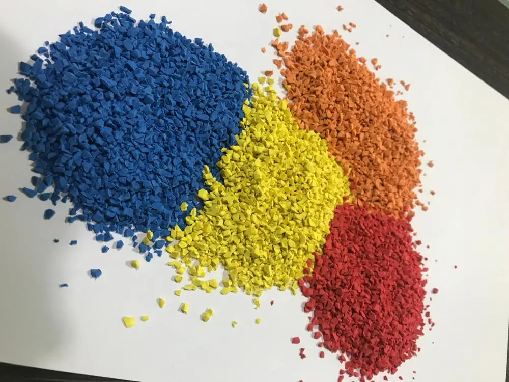 
Colorful EPDM granules & EPDM rubber granules/ crumb rubber/ rubber track for playground 
