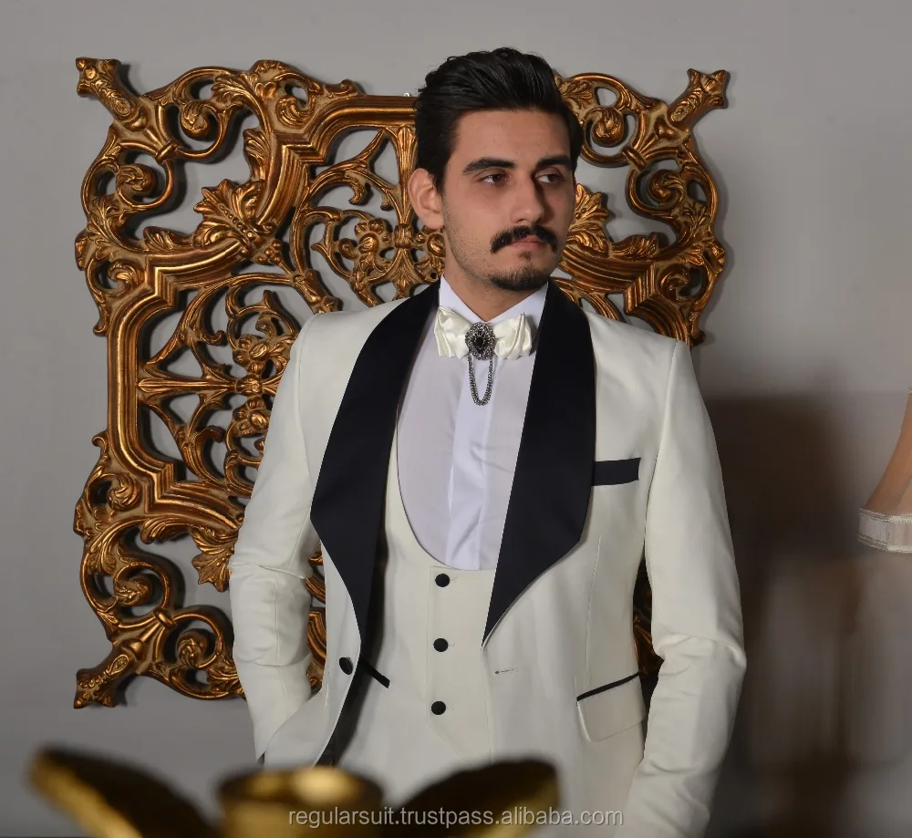 2018 Best Tuxedo White Wedding Suit