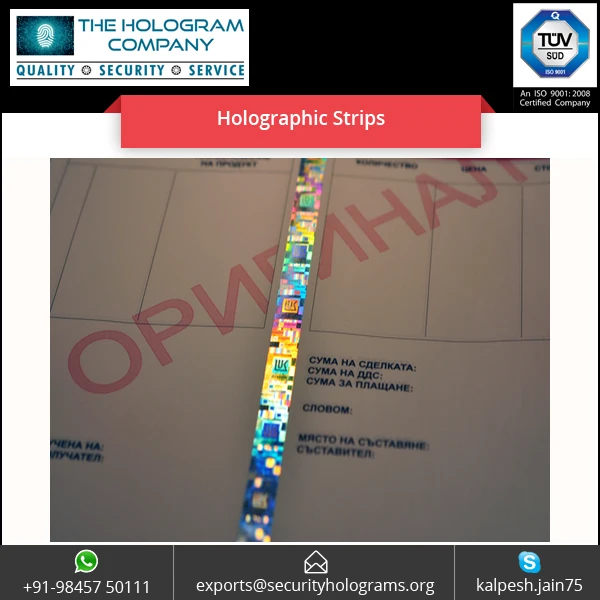 
Лучшее качество изготовленные на заказ голографические голограмма ленты 
