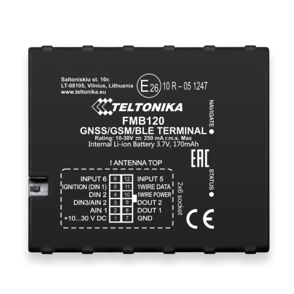 Car GPS Tracker Teltonika FMB120 - vehicle tracker with high quality internal antennas