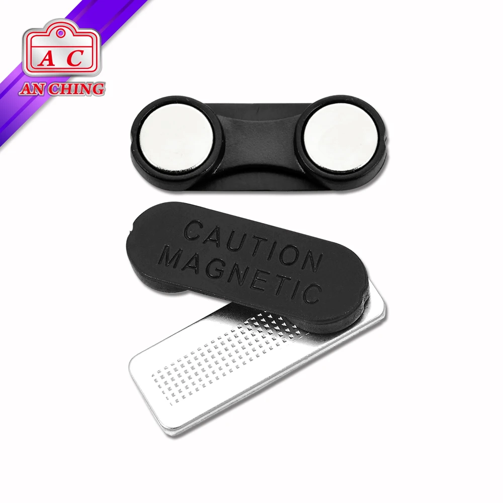 3 Dot Magnets Name Badge ID Card Holder Clip