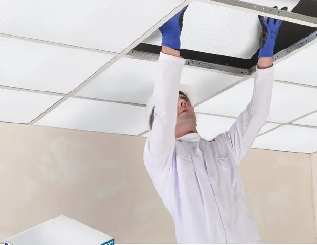 
High Quality PVC coated gypsum ceiling tiles 60x60cm 