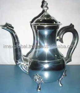 CAST BRASS TEA POT KETTLE WITH MIRROR POLISH
