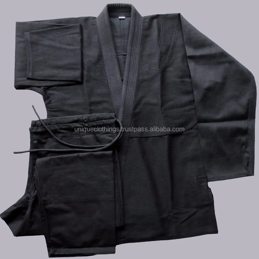 KIDS JIU JITSU UNIFORM, 100% COTTON BLACK JIU JITSU GI COMPLETE SET UNIFORM