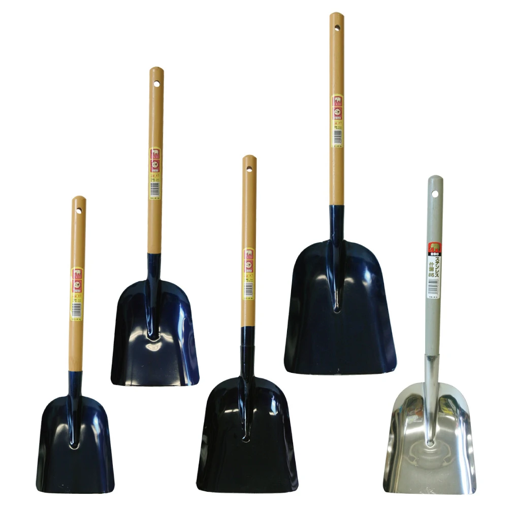 The Golden Elephant farming pine soil hand shovel construction with handle made in Japan