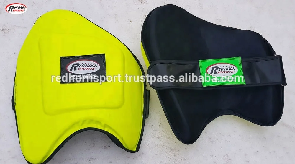 MUAY THAI Trainer Boxers Kickboxing Leg Pads THIGH KICK PROTECTOR by Red Horn Sports