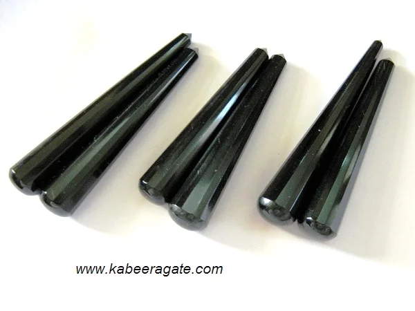 Natural Black Obsidian Massage Wand Wholesale Obsidian Massage Wands