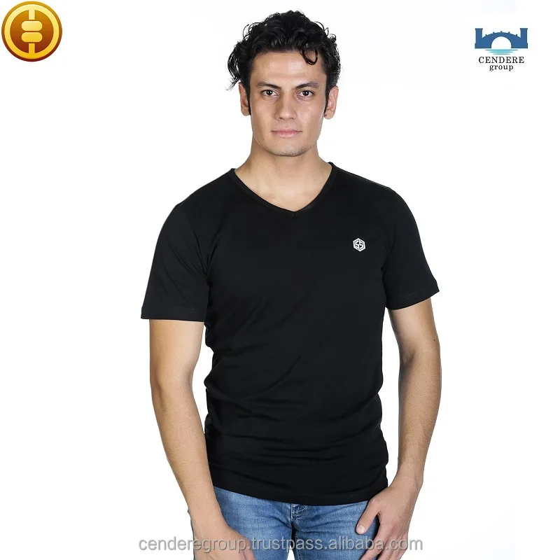 100% Cotton more colors choose V Neck Custom White V Neck High Quality Turquality Men T Shirts