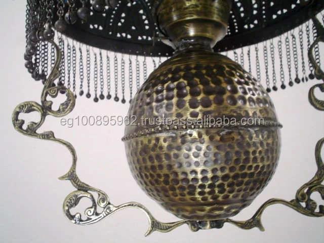 BR201 Antique Style Victorian Era Hanging Library Oil Lamp / Lantern Replica