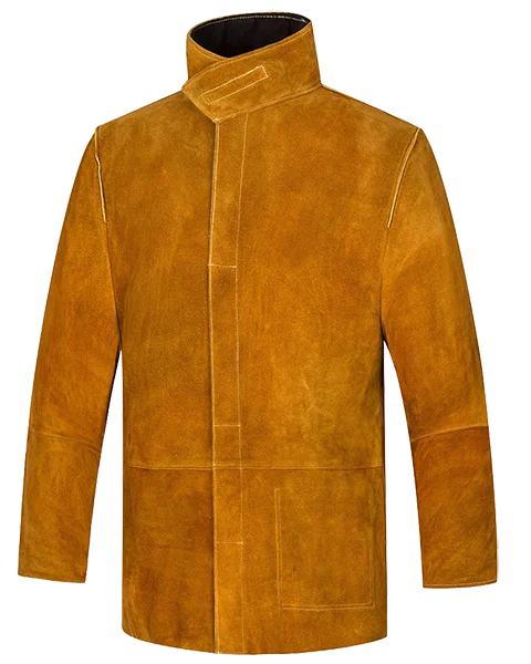 Hot Sale Leather Welding Jacket Mens Welder Jacket Welding Leather Jacket for Men and Women  Protective Soldering Safety Apparel