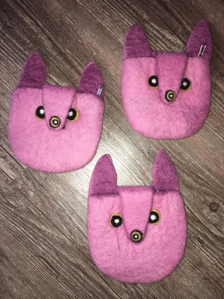 FYN-CL-014, Piggy Bank Felt Purse, Felted by Skilled and Talented Women Artisans from Nepal, 100% Eco-friendly New Zealand Wool