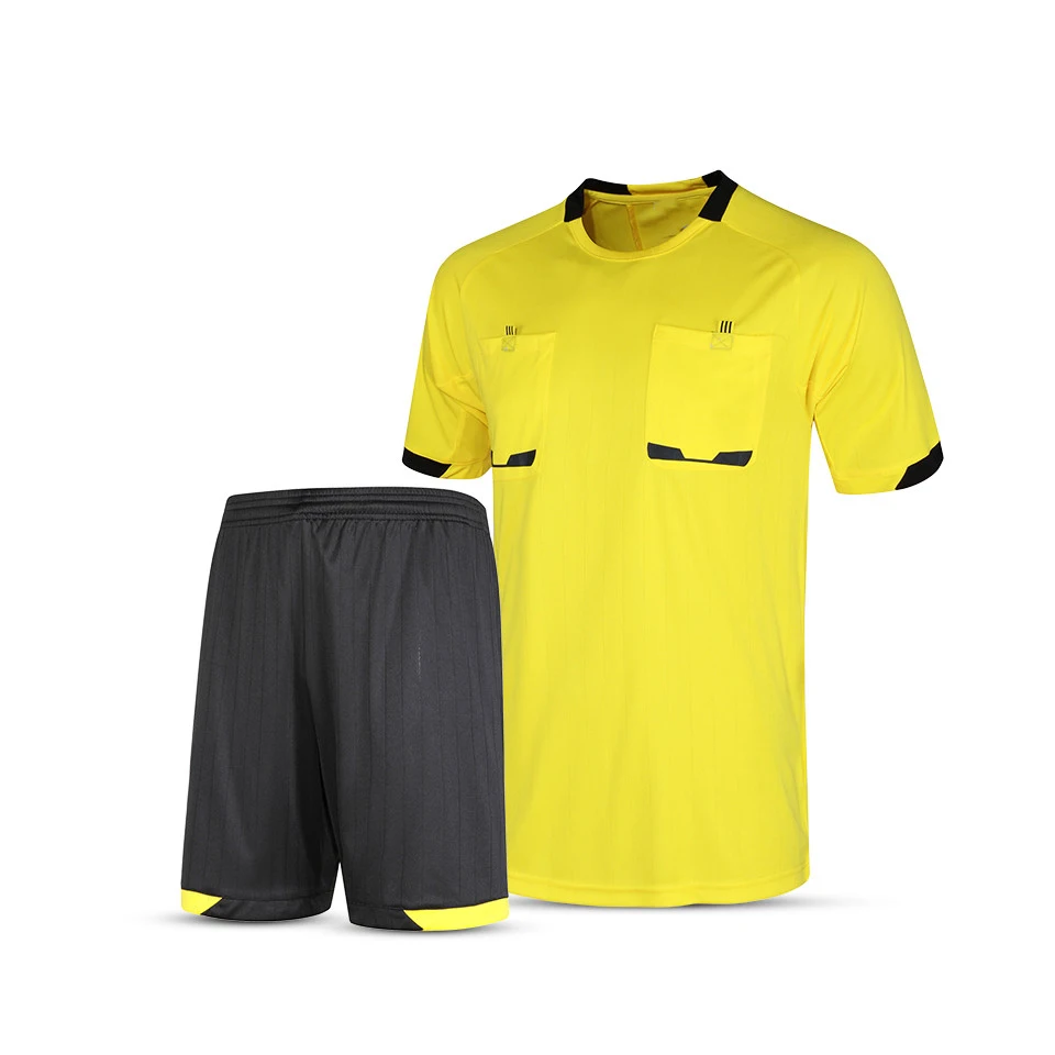 Men referee uniform short football professional soccer tracksuit  referee judge uniform custom kit