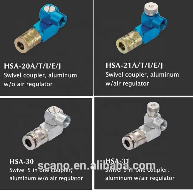 Air Pneumatic Universal Aluminum Swivel Coupler for Compressor Accessories