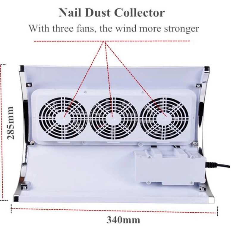 2019 New Nail Dust Collector 40W Strong Power Beauty Salon White Nail Extractor