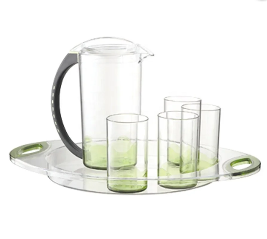 2400ml BPA free Acrylic Beverage Water pitcher set